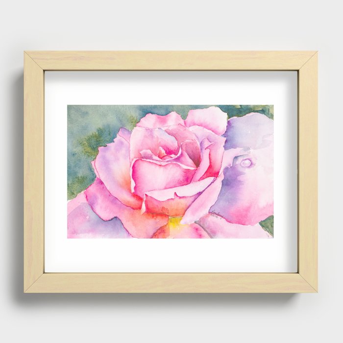 Pink Rose Recessed Framed Print