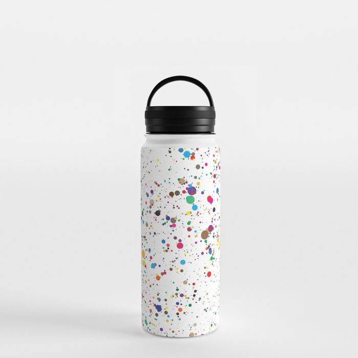 Confetti Paint Splatter Water Bottle