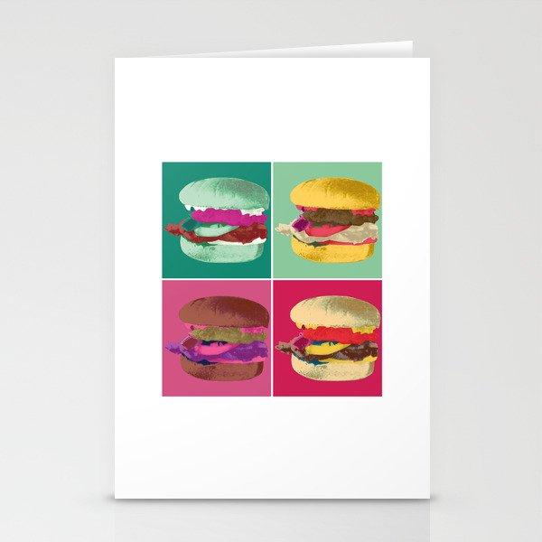 Pop Art Burger #2 Stationery Cards