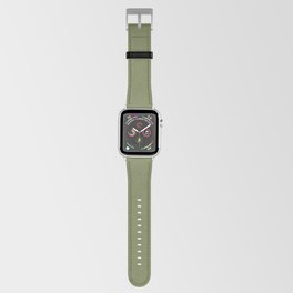 Dark Green-Brown Solid Color Pantone Calliste Green 18-0324 TCX Shades of Green Hues Apple Watch Band