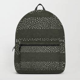 angrand stipple stripes - olive green Backpack