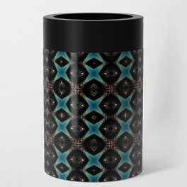 Crisscrossed Turquoise Stars Symmetrical Geometric Pattern Can Cooler