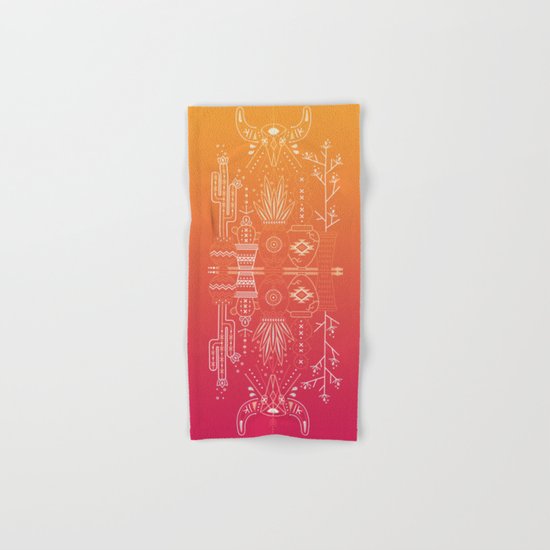 Santa Fe Garden – Orange Sunset Hand & Bath Towel