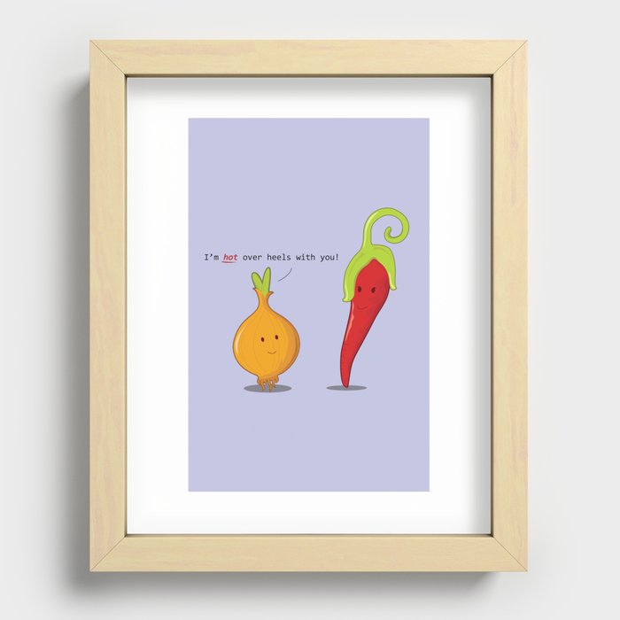 i'm hot over heels with you! Recessed Framed Print
