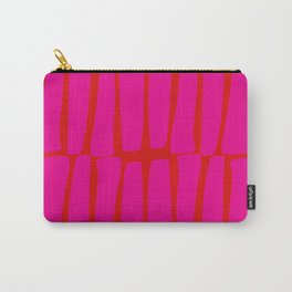 Bold Bright Pink on Red Abstract Design Carry-All Pouch
