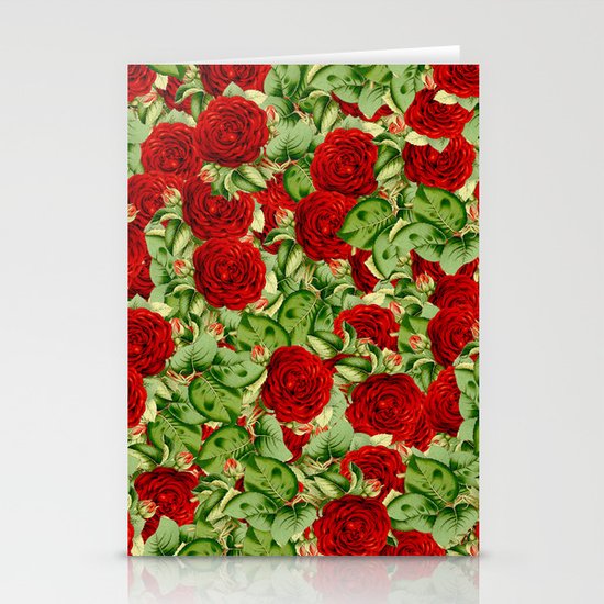 Painting The Roses Red Stationery Cards By Halamo Society6