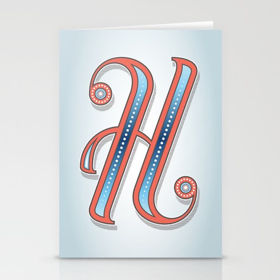 Letter H Stationery Cards
