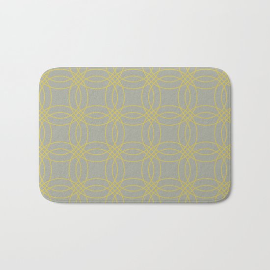 Simply Vintage Link in Mod Yellow on Retro Gray Bath Mat