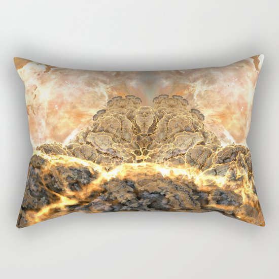 Coral Above the Sun Rectangular Pillow