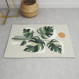 Cat and Plant 11 Area & Throw Rug