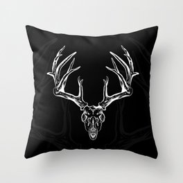 Deer Skull Throw Pillow