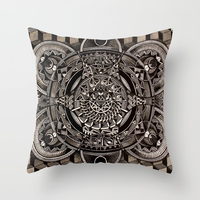 Prying open my third eye Throw Pillow