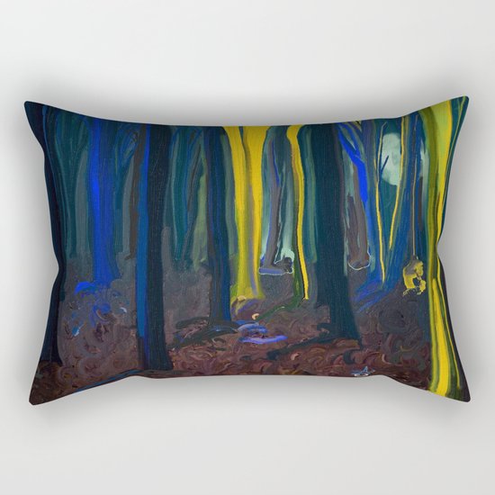Stay Wild Yellow Moon Rectangular Pillow