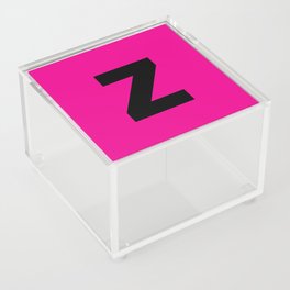 letter Z (Black & Magenta) Acrylic Box