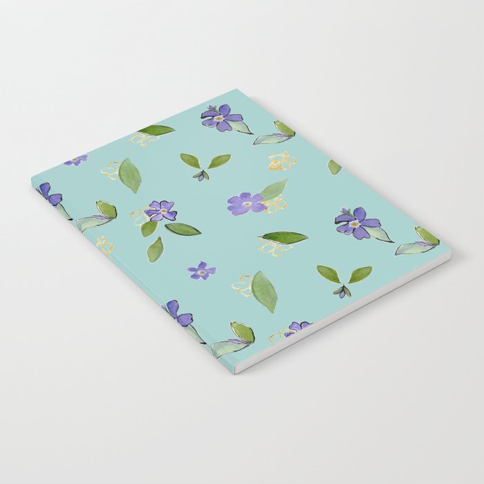 Periwinkles on Robin's Egg Blue Notebook