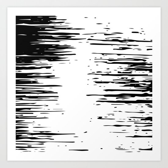 Splash Black and White Art Print