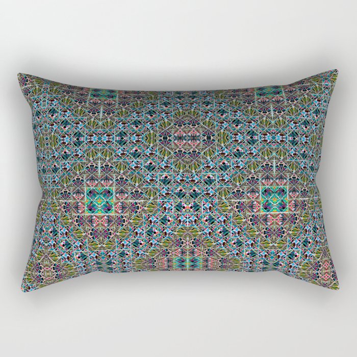Peacock Pattern Rectangular Pillow