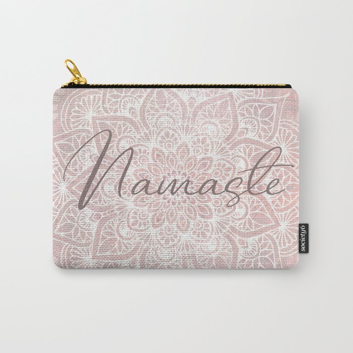 Mandala, Namaste, Yoga Love, Pink Carry-All Pouch