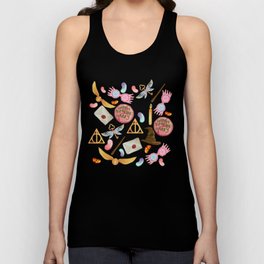 Harry Pattern  Tank Top | Spell, Digital, Pop Art, Colored Pencil, Witches, Pattern, Graphite, Witchcraft, Potter, Wizard 