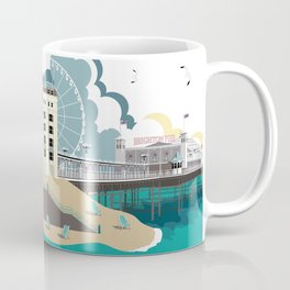 Brighton England Art Print Coffee Mug
