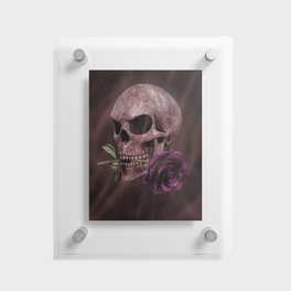 SKULL and ROSE Floating Acrylic Print