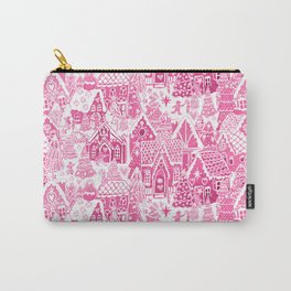 Gingerbread House in candy pink, Candy land art and decor Carry-All Pouch