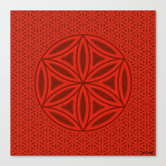 Flower Of Life - Passion Canvas Print