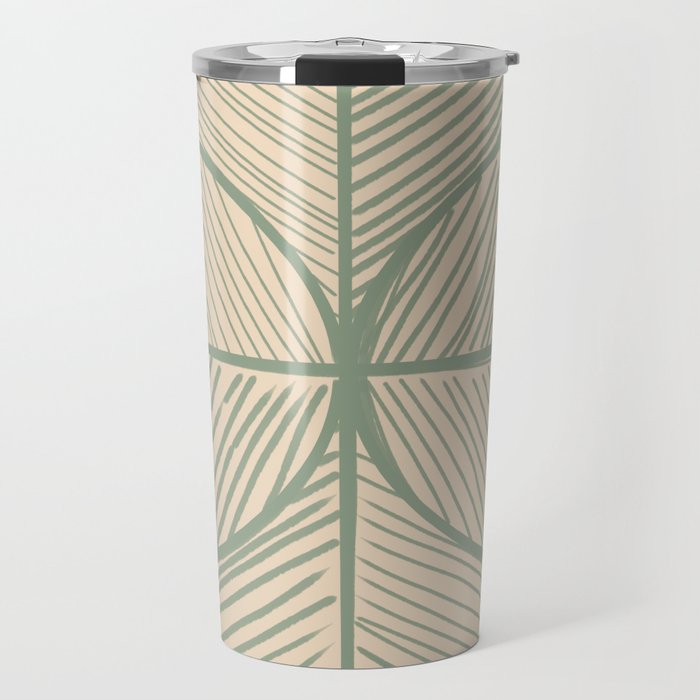 Hand Drawn Tropical Leaf Travel Mug