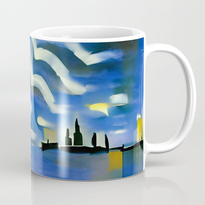 Distant Lights In City Night Skies Coffee Mug