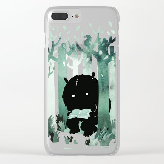 A Quiet Spot (in green) Clear iPhone Case