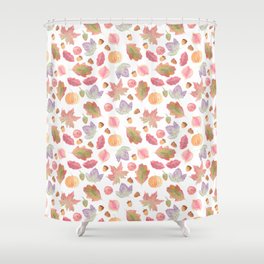 Watercolor Fall Leaves Shower Curtain