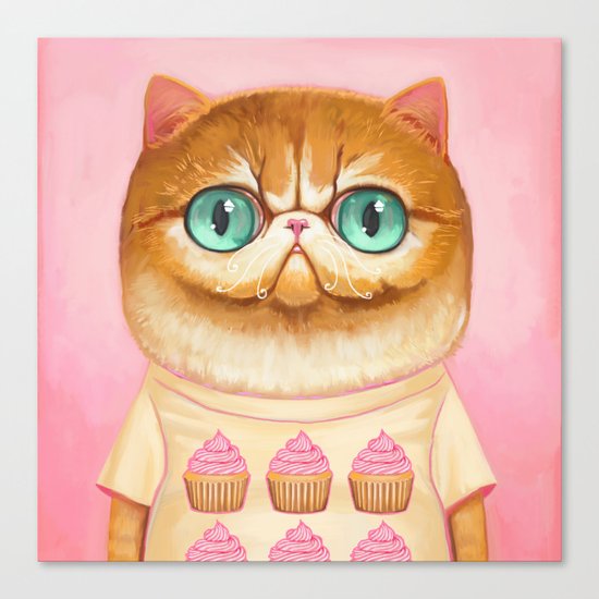 Cupcake Cat Canvas Print