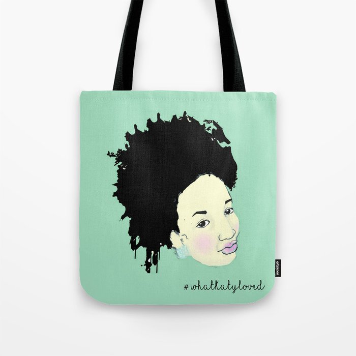 Ink Splatter Afro Girl Tote Bag