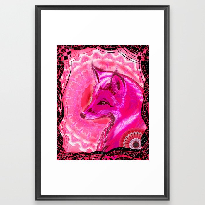 The Pink Fox Framed Art Print