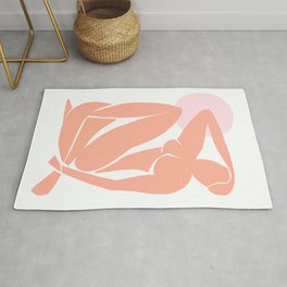Matisse Cut-outs - Pink Lady in the sun Area & Throw Rug