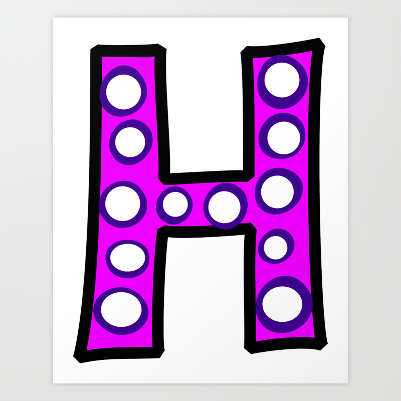 Download Uppercase Letter H Doodle Art Print By Prawny Society6