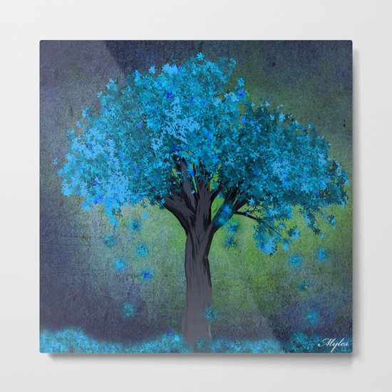 TREE OF BLUE Metal Print