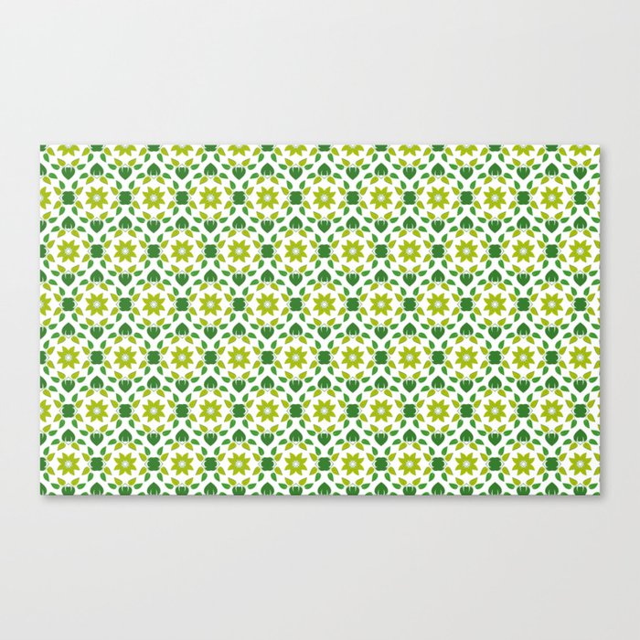 Green Leaf Repeat Pattern Canvas Print