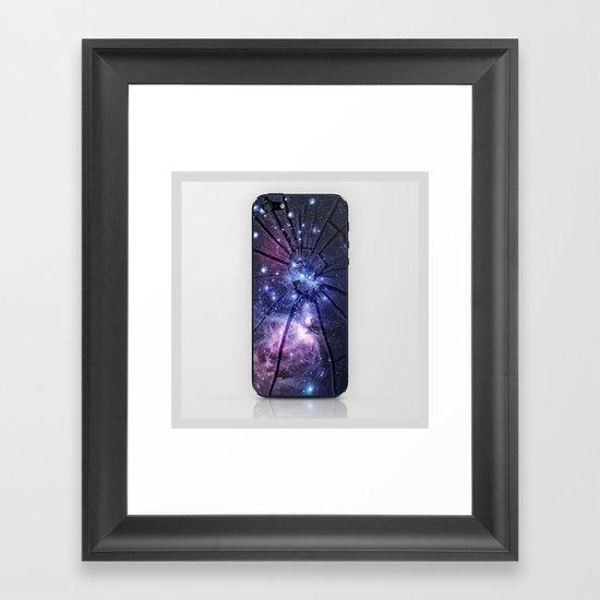 Broken Galaxy Framed Art Print