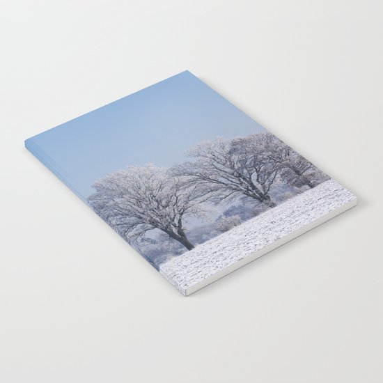winter walk rural snow landscpape north Germany Notebook