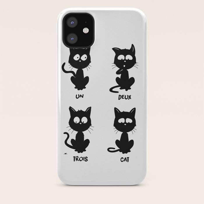 Un Deux Trois Cat Iphone Case By Leduc Society6