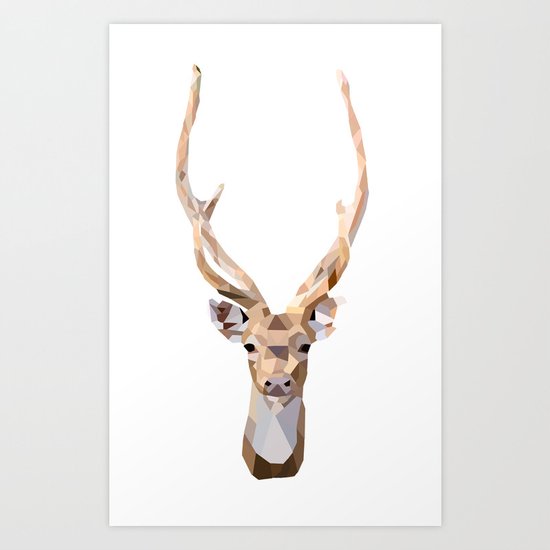 Geo Deer Art Print