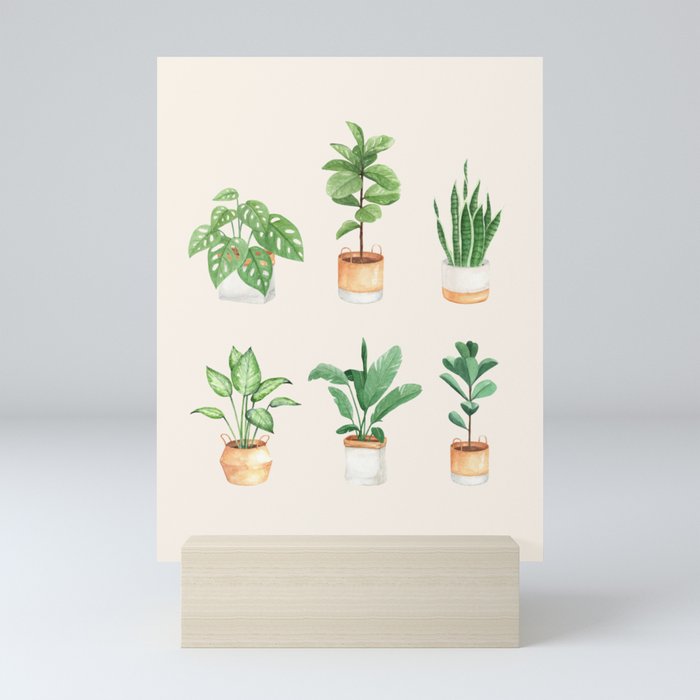 House Plants: Watercolor Edition Mini Art Print