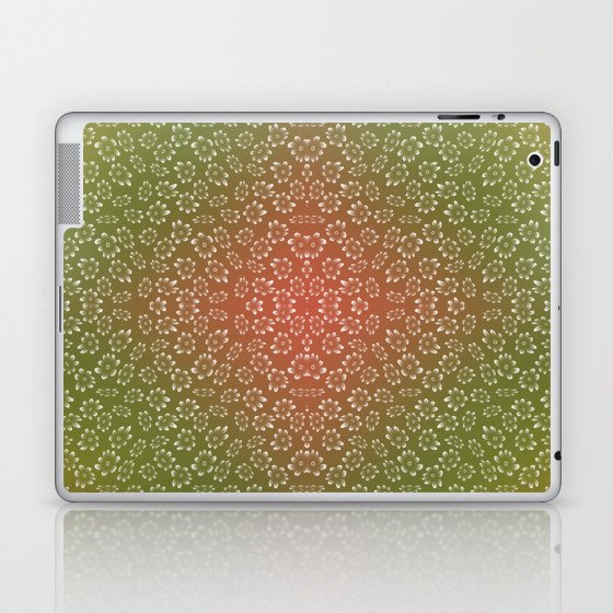 Bohemian Meditation Space Green Laptop & iPad Skin