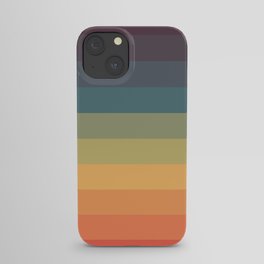 Colorful Retro Striped Rainbow iPhone Case
