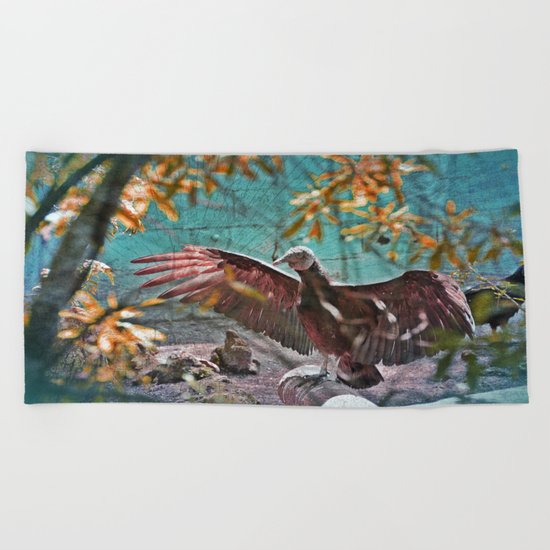 Vulture Rise of the Fire Wizard Beach Towel