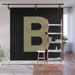 Letter B (Sand & Black) Wall Mural