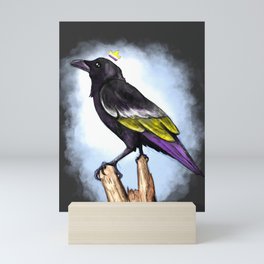 Nonbinary Crow Mini Art Print