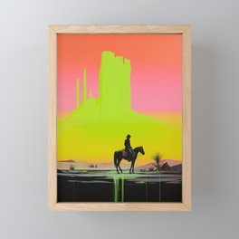 Neon West - Mango Framed Mini Art Print