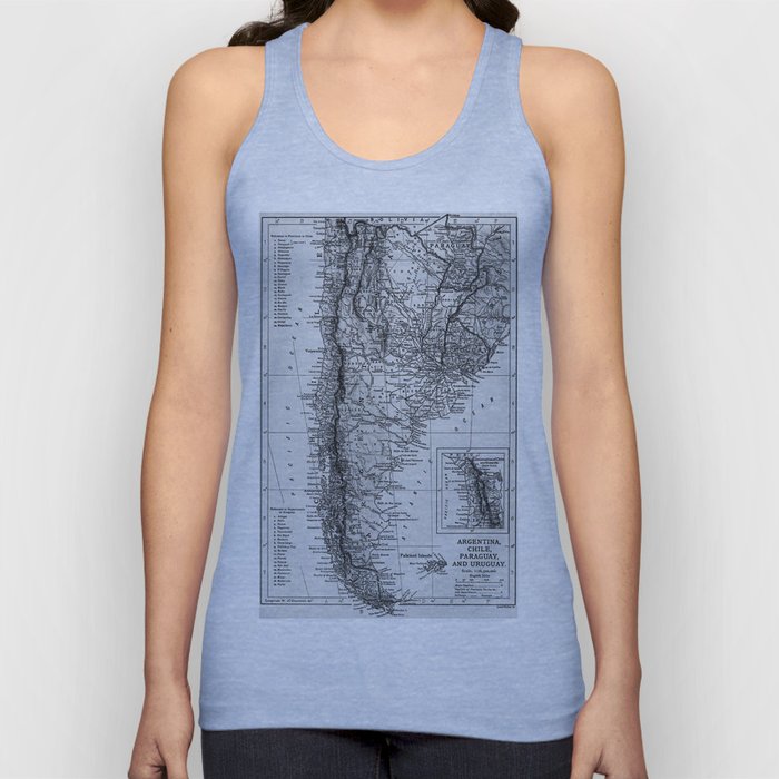 Vintage Map of Argentina (1911) Tank Top